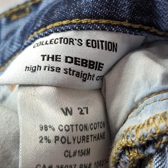 Joes Jean Women 27 Exposed Button Fly High Rise Straight Crop Debbie Denim - Picture 4 of 14